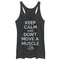 Women's Jurassic Park Keep Calm and Don't Move a Muscle Racerback Tank Top