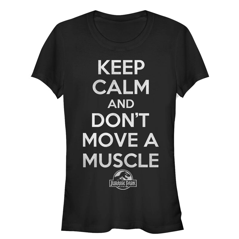 Junior's Jurassic Park Keep Calm and Don't Move a Muscle T-Shirt