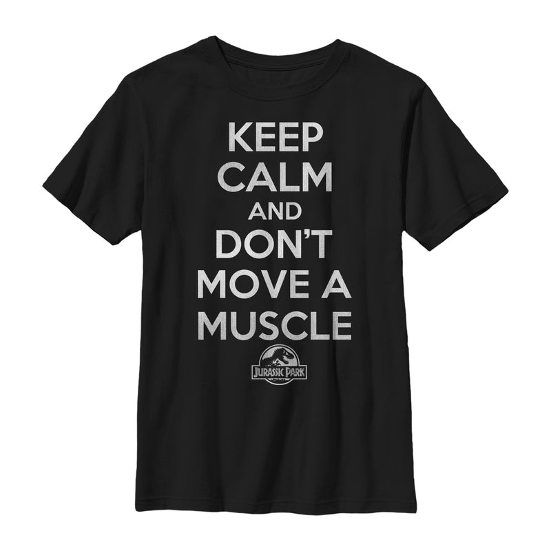 Boy's Jurassic Park Keep Calm and Don't Move a Muscle T-Shirt