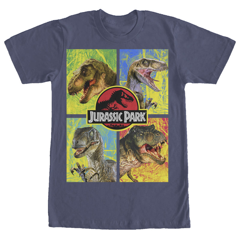 Men's Jurassic Park T. Rex and Velociraptor T-Shirt