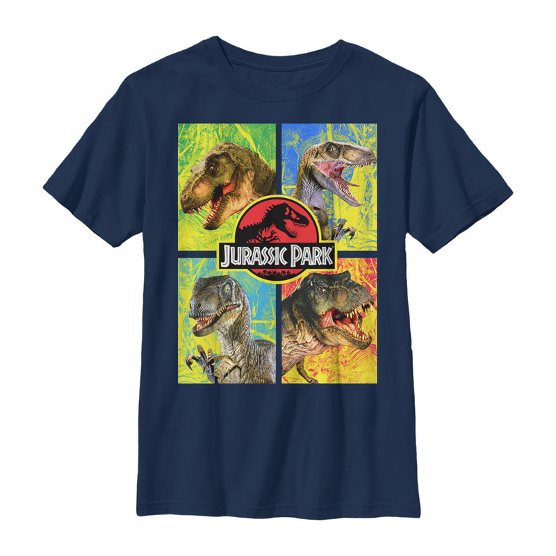 Boy's Jurassic Park T. Rex and Velociraptor T-Shirt