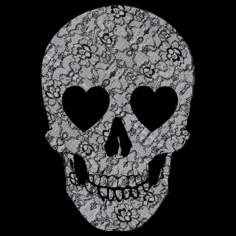 Men's Lost Gods Lace Print Heart Skull Sweatshirt