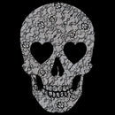 Men's Lost Gods Lace Print Heart Skull Pull Over Hoodie