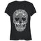 Junior's Lost Gods Henna Grinning Skull Print T-Shirt