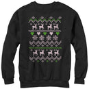 Men's Lost Gods Ugly Christmas Reindeer & Hearts Sweatshirt