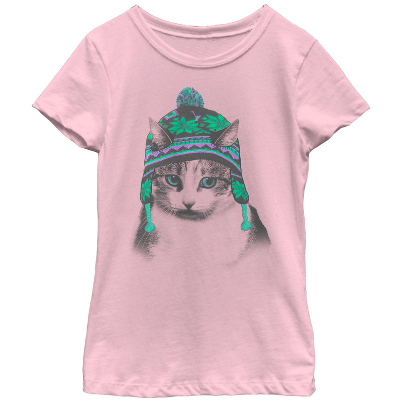 Girl's Lost Gods Winter Hat Kitten T-Shirt