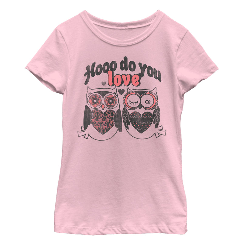 Girl's Lost Gods Valentine's Day Hooo Do You Love Owls T-Shirt