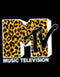 Junior's MTV Small Cheetah Print Logo Jogger Pants