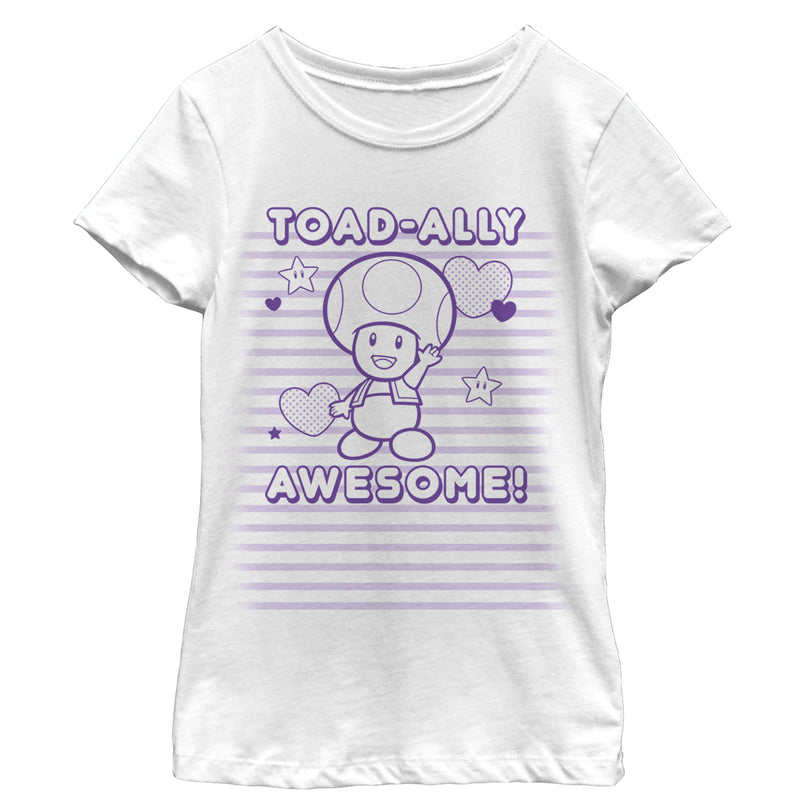 Girl's Nintendo Toad-Ally Awesome T-Shirt