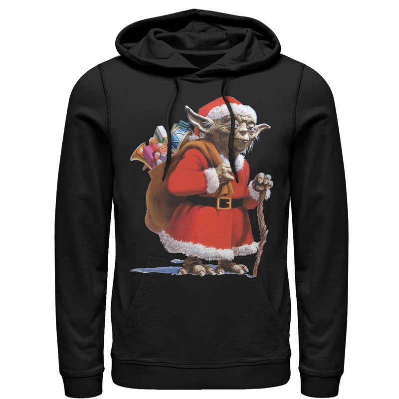 Men's Star Wars Christmas Santa Yoda Pull Over Hoodie