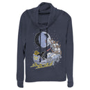 Junior's Star Wars Darth Vader Starry Sleigh Cowl Neck Sweatshirt