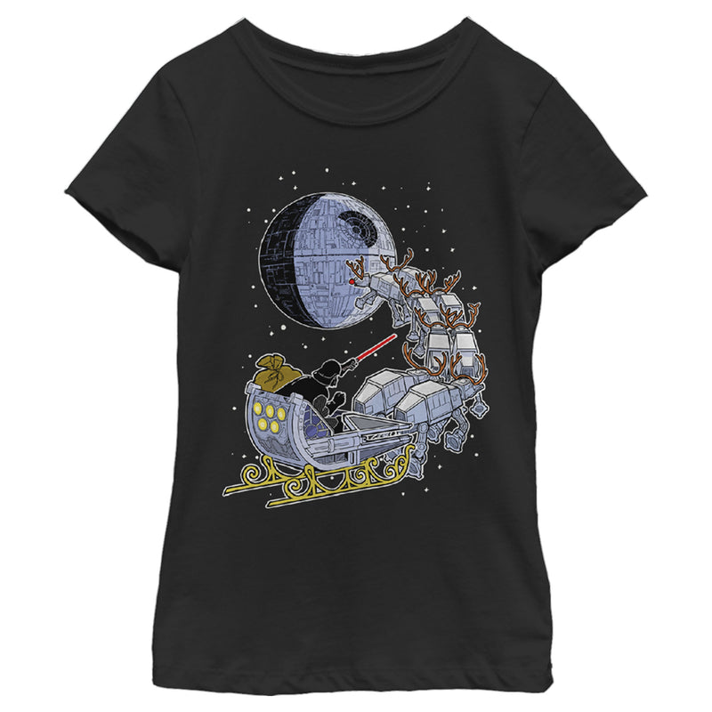 Girl's Star Wars Darth Vader Starry Sleigh T-Shirt