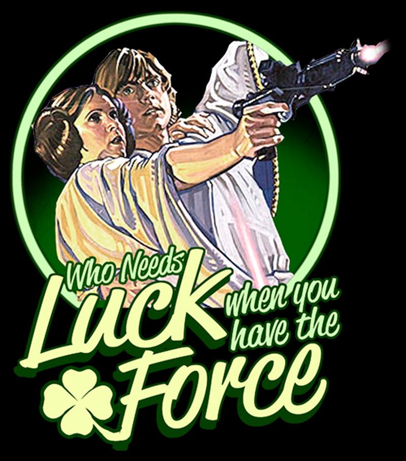 Men's Star Wars Luke St. Patrick's Day Who Needs Luck When You Have The Force T-Shirt