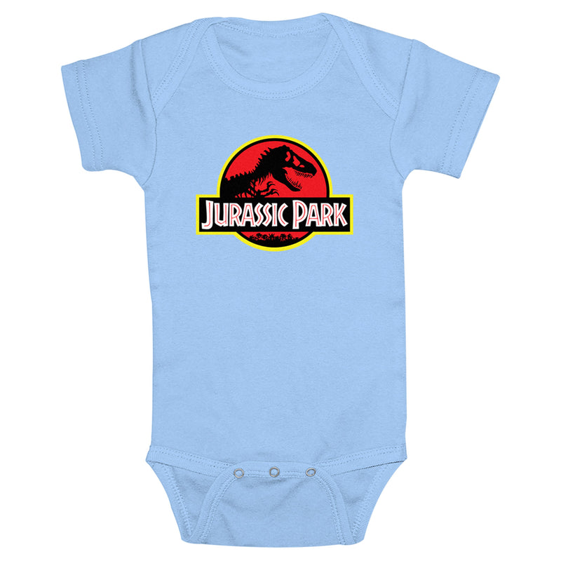 Infant's Jurassic Park Classic Bold T Rex Logo Onesie
