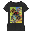 Girl's Jurassic Park T. Rex and Velociraptor T-Shirt