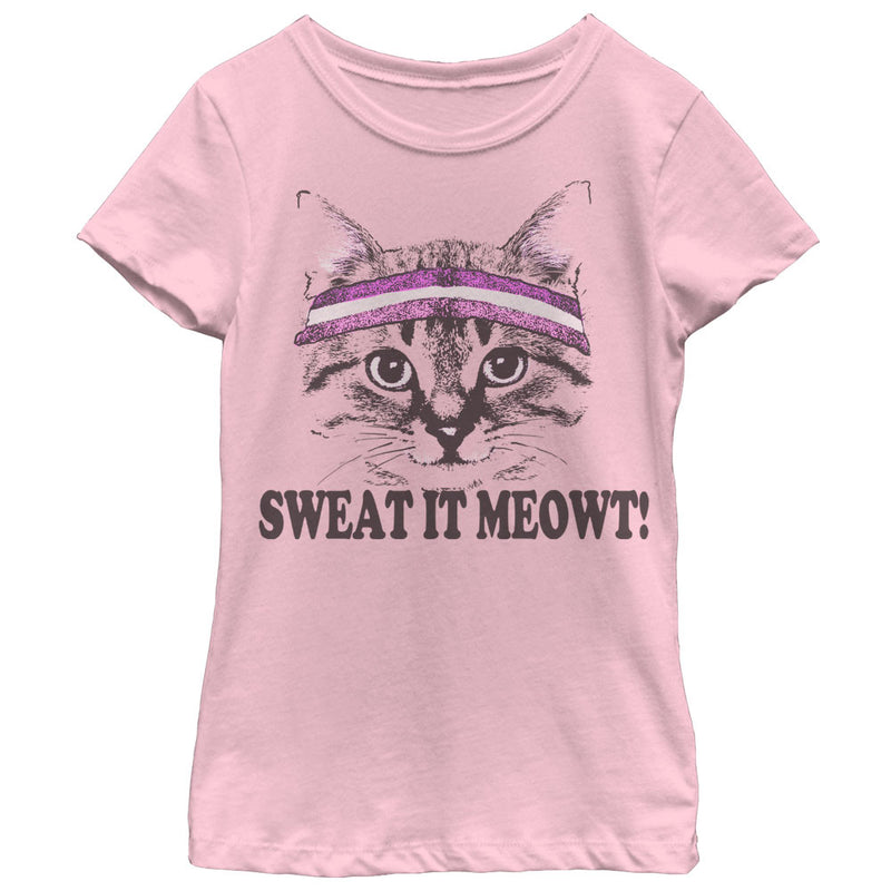 Girl's CHIN UP Sweat it Meowt T-Shirt