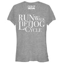 Junior's CHIN UP Run Walk Lift Jog Cycle T-Shirt