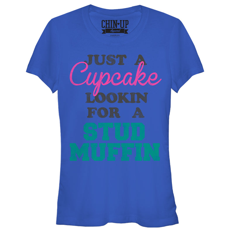 Junior's CHIN UP Cupcake Looking for a Stud Muffin T-Shirt