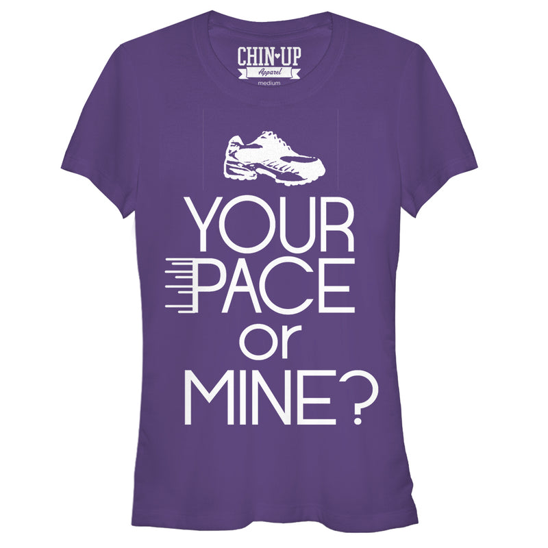 Junior's CHIN UP Shoe Your Pace or Mine T-Shirt