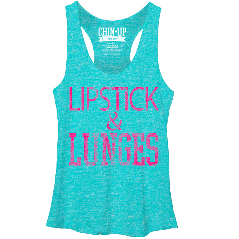 Women's CHIN UP Lipstick Racerback Tank Top