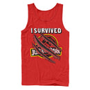 Men's Jurassic Park I Survived Scratch Tank Top