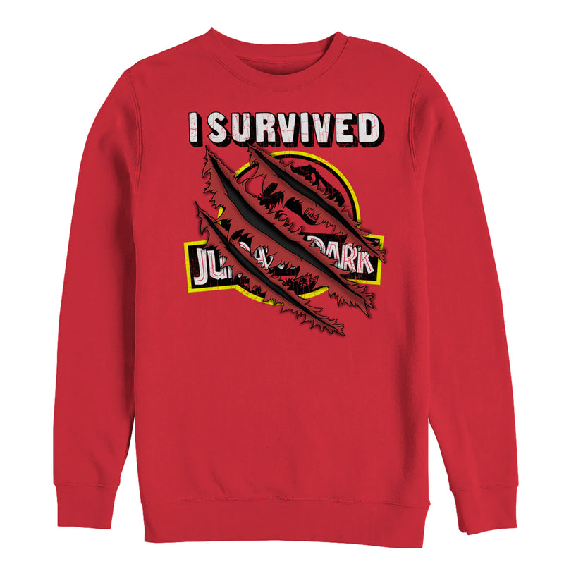 Men's Jurassic Park I Survived Scratch Sweatshirt