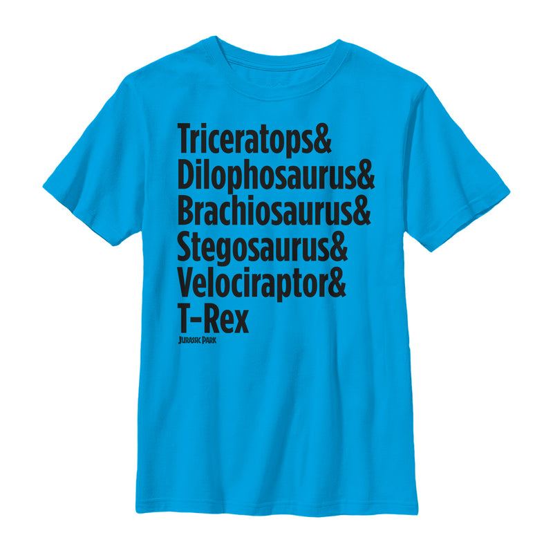 Boy's Jurassic Park Triceratops and Dilophosaurus T-Shirt