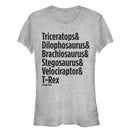 Junior's Jurassic Park Triceratops and Dilophosaurus T-Shirt