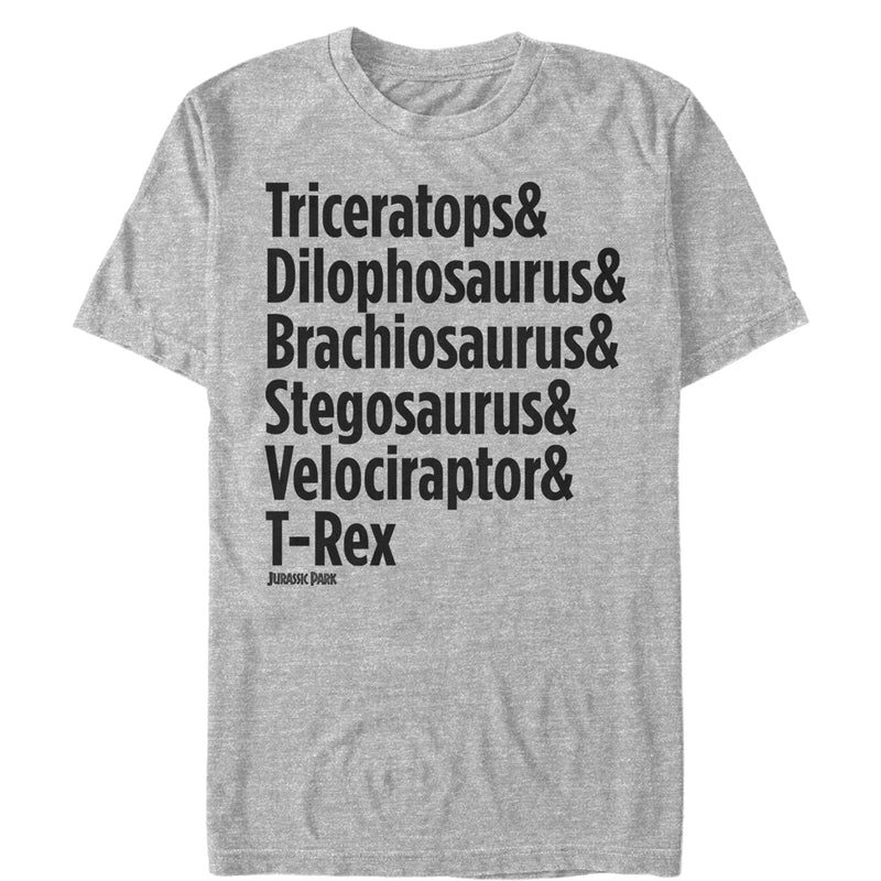 Men's Jurassic Park Triceratops and Dilophosaurus T-Shirt