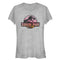 Junior's Jurassic Park Logo Sunset T-Shirt