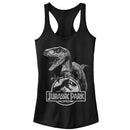 Junior's Jurassic Park Raptor Logo Racerback Tank Top