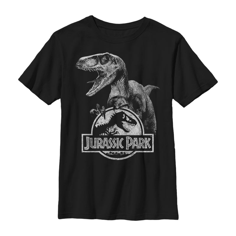 Boy's Jurassic Park Raptor Logo T-Shirt