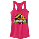 Junior's Jurassic Park Logo Outlined Racerback Tank Top