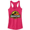 Junior's Jurassic Park Logo Outlined Racerback Tank Top