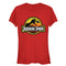 Junior's Jurassic Park Logo Outlined T-Shirt