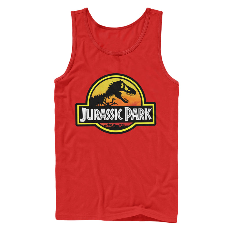 Men's Jurassic Park Logo Outlined Tank Top