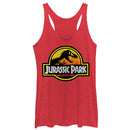 Women's Jurassic Park Logo Outlined Racerback Tank Top