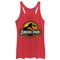 Women's Jurassic Park Logo Outlined Racerback Tank Top