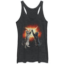 Women's Lost Gods Cat High Five Explosion Racerback Tank Top