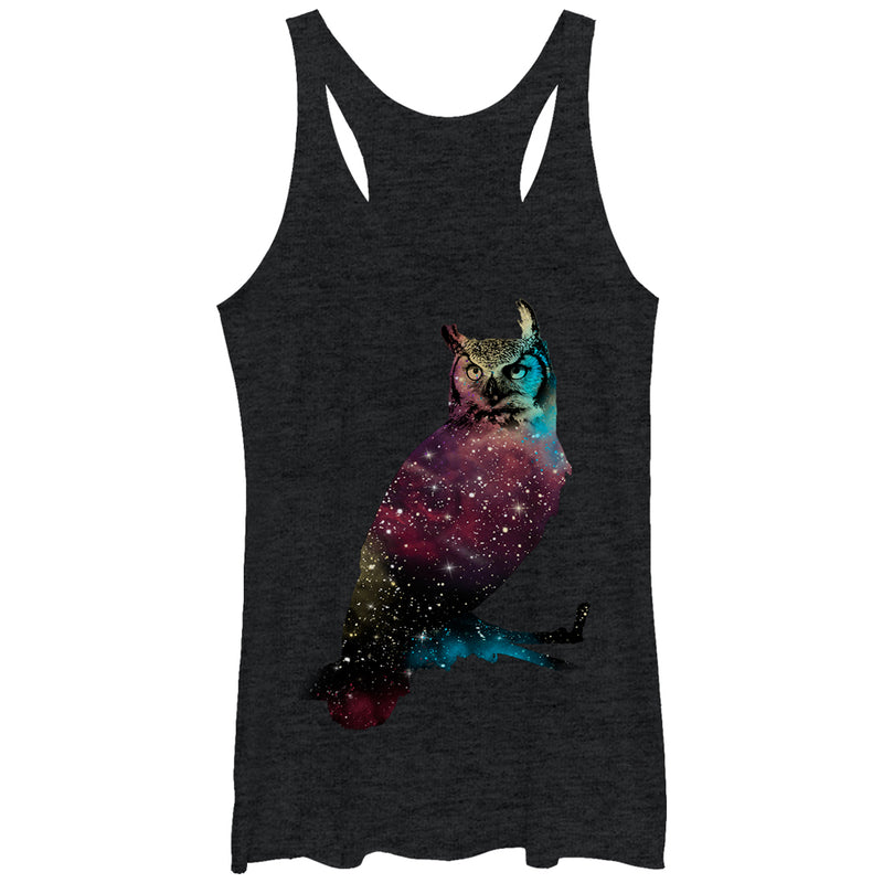 Women's Lost Gods Space Owl Racerback Tank Top