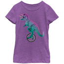 Girl's Lost Gods Unicycle Dinosaur T-Shirt