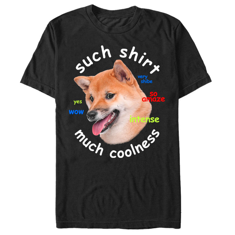 Men's Lost Gods Such Shirt Much Coolness Dog Meme T-Shirt