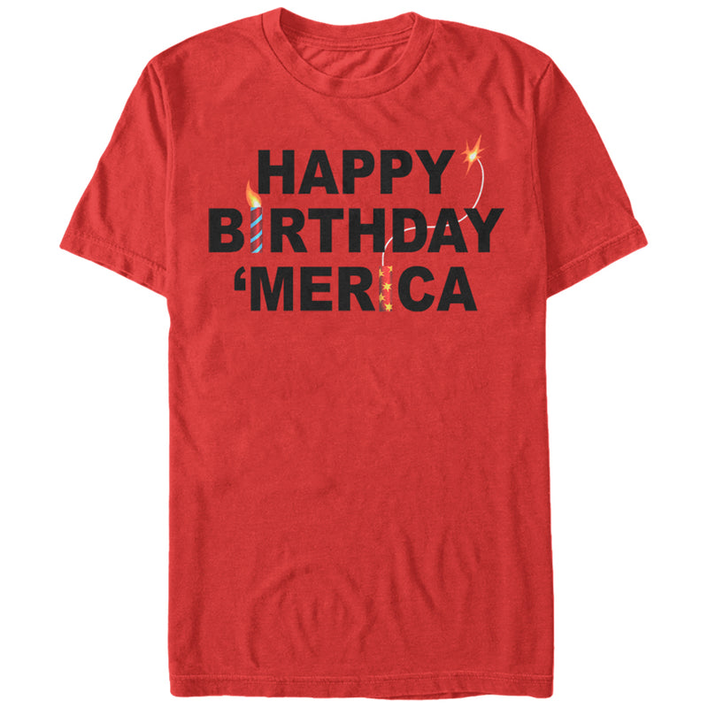 Men's Lost Gods Fourth of July  Happy Birthday America T-Shirt