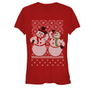 Junior's Lost Gods Jolly Holiday Snowmen T-Shirt