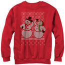 Women's Lost Gods Ugly Christmas Jolly Snowmen Sweatshirt