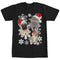 Men's Lost Gods Christmas Cat and Dog Snowflake Adventure T-Shirt