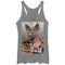 Women's Lost Gods Monocle and Medals Cat Racerback Tank Top
