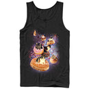 Men's Lost Gods Space Cat Doughnut Race Tank Top