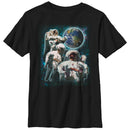 Boy's Lost Gods Three Astronauts in Space T-Shirt