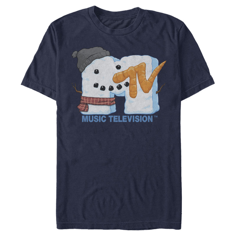 Men's MTV Christmas Logo Snowman T-Shirt
